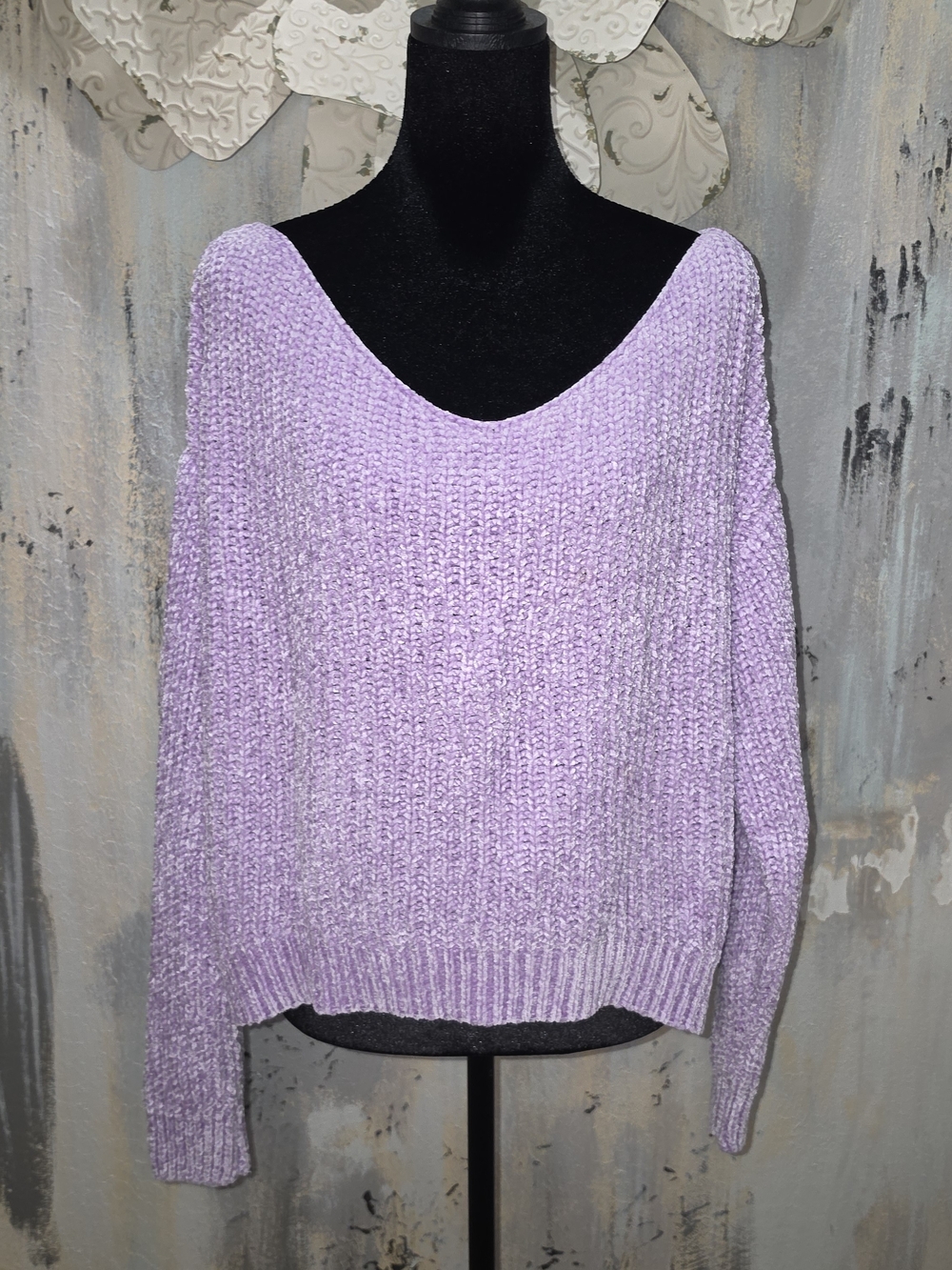 Rue21 Lilac Off-Shoulder Ultra Soft Knit Sweater Size Medium